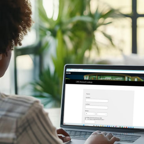 a student looking up their university ID